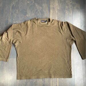 Y2K Men’s Patagonia Olive Green Long Sleeve Shirt Size XL